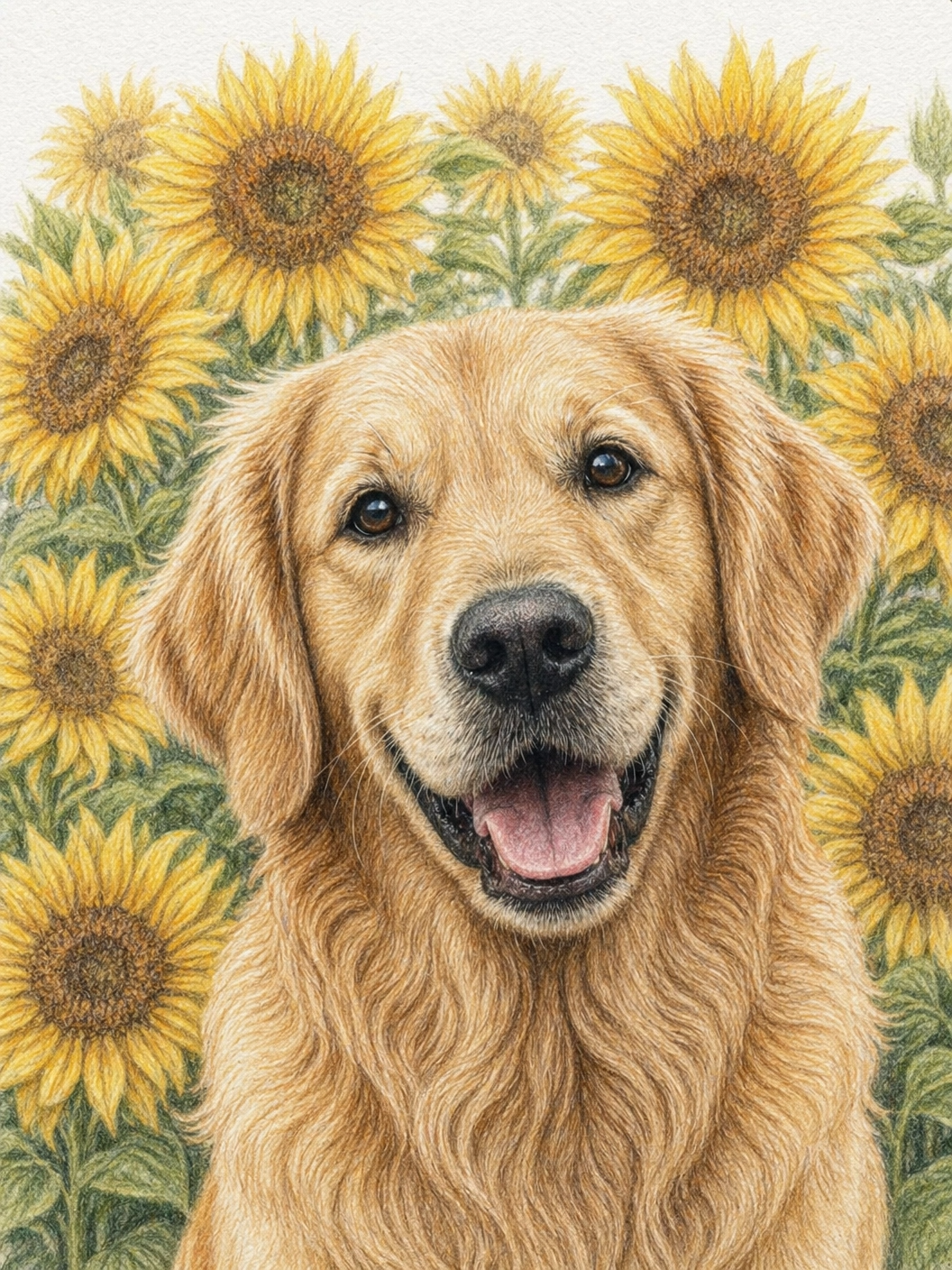 Flower Pet Portrait - sunflowers